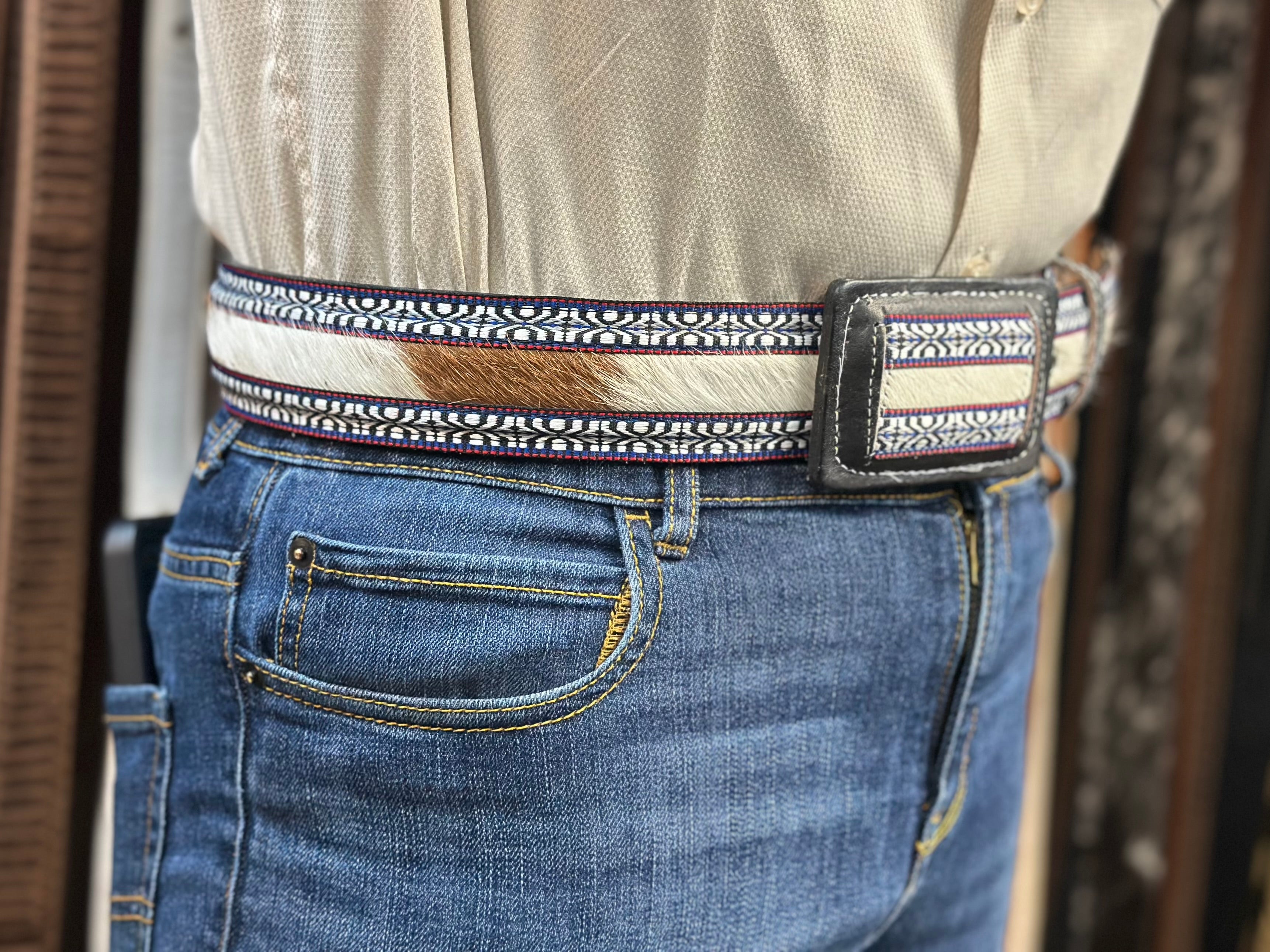 Cow textured Belt