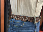 Bejeweled brown woman’s belt