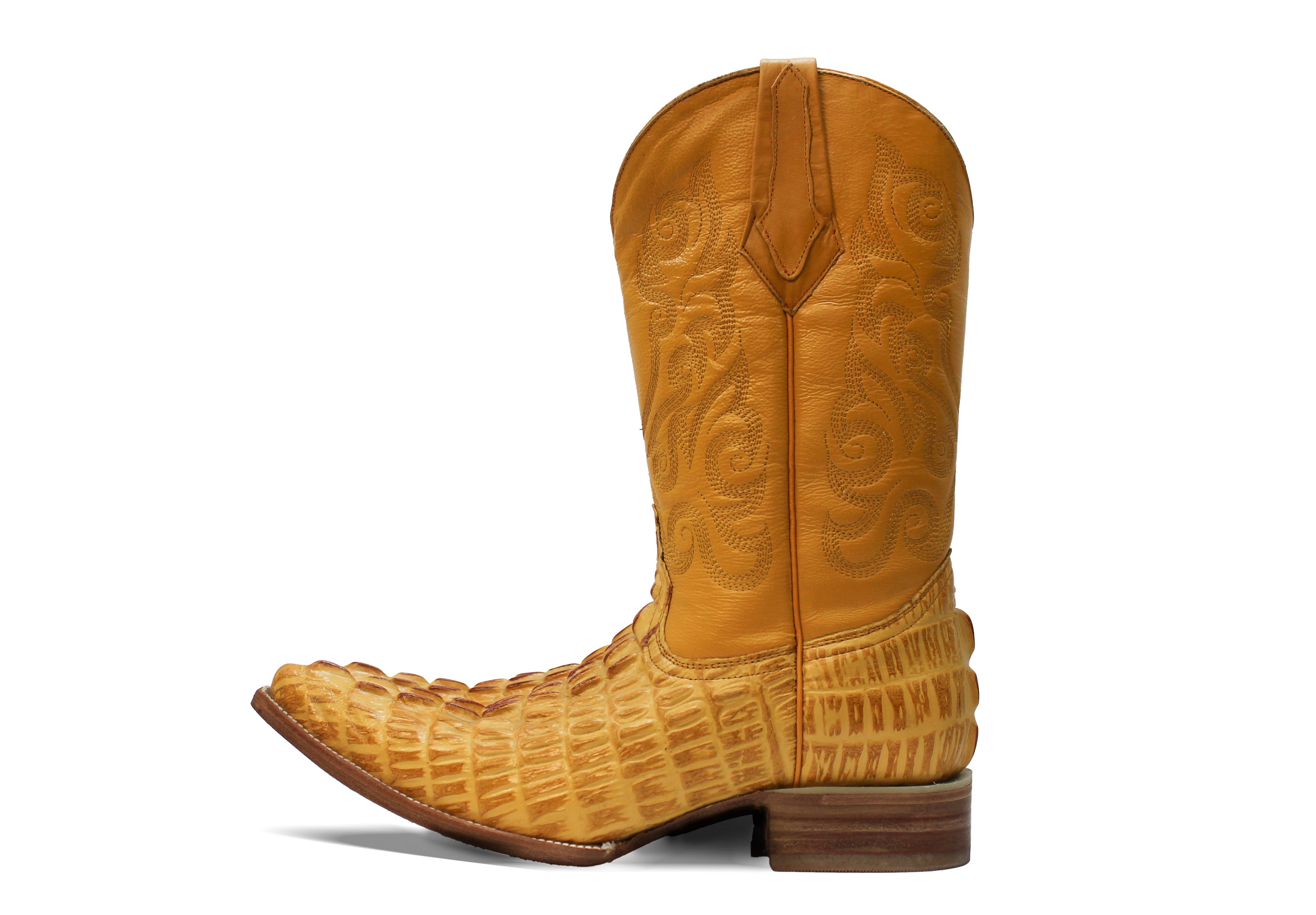 Crocodile Print Men's Boots - Chihuahua Toe