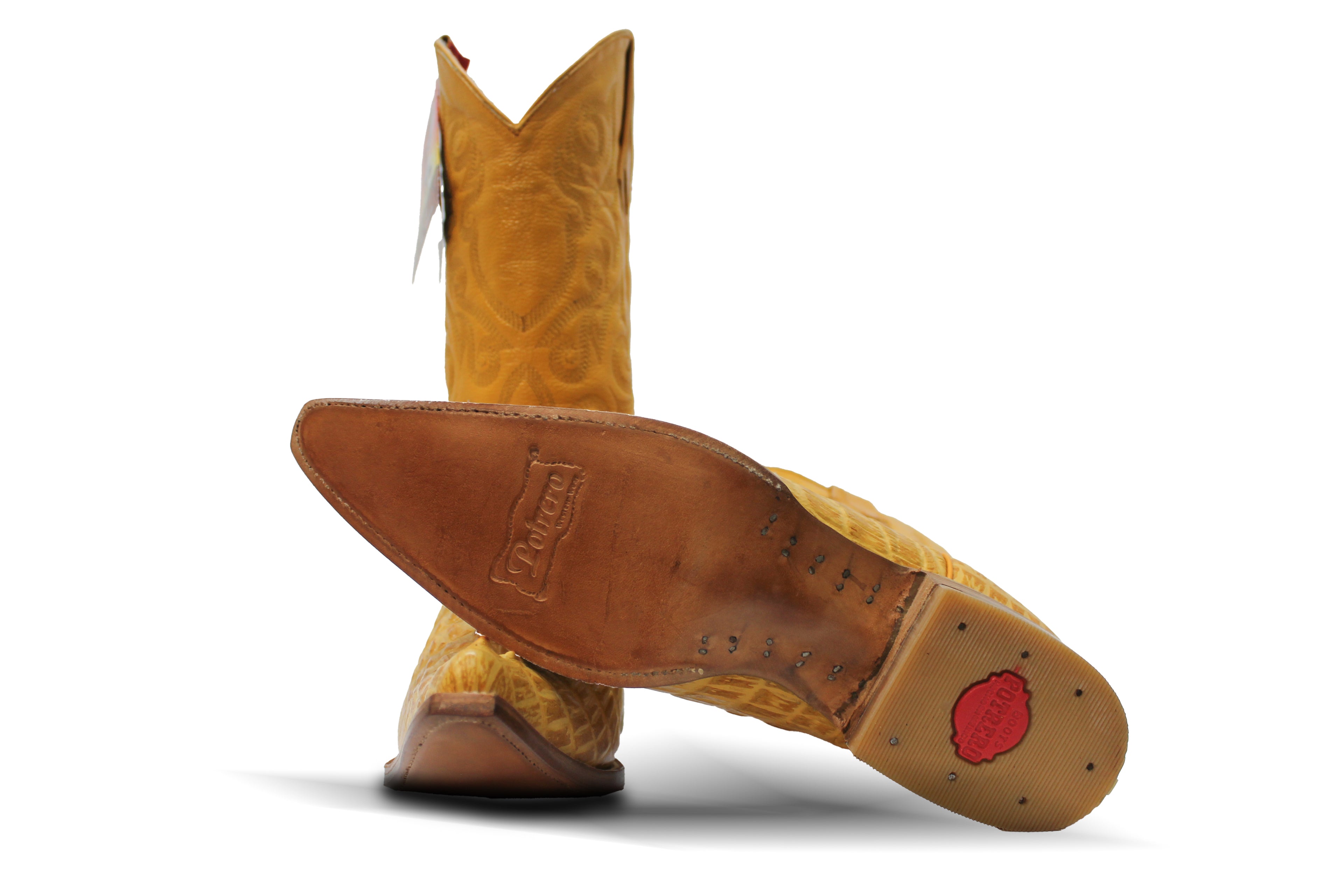 Crocodile Print Men's Boots - Chihuahua Toe