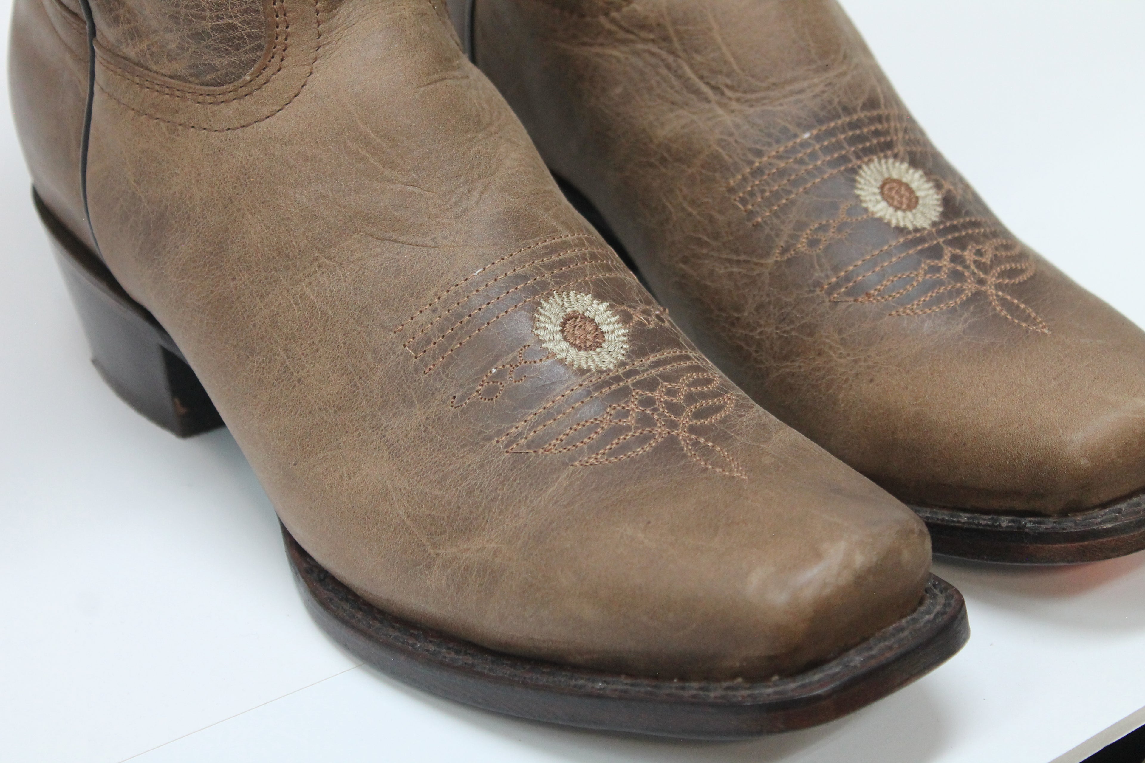 Sunflower Embroidered Cowboy Boots