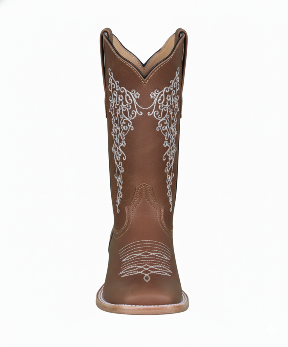 EMBROIDERED SUEDE FLOWER BOOTS