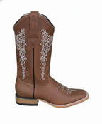 EMBROIDERED SUEDE FLOWER BOOTS