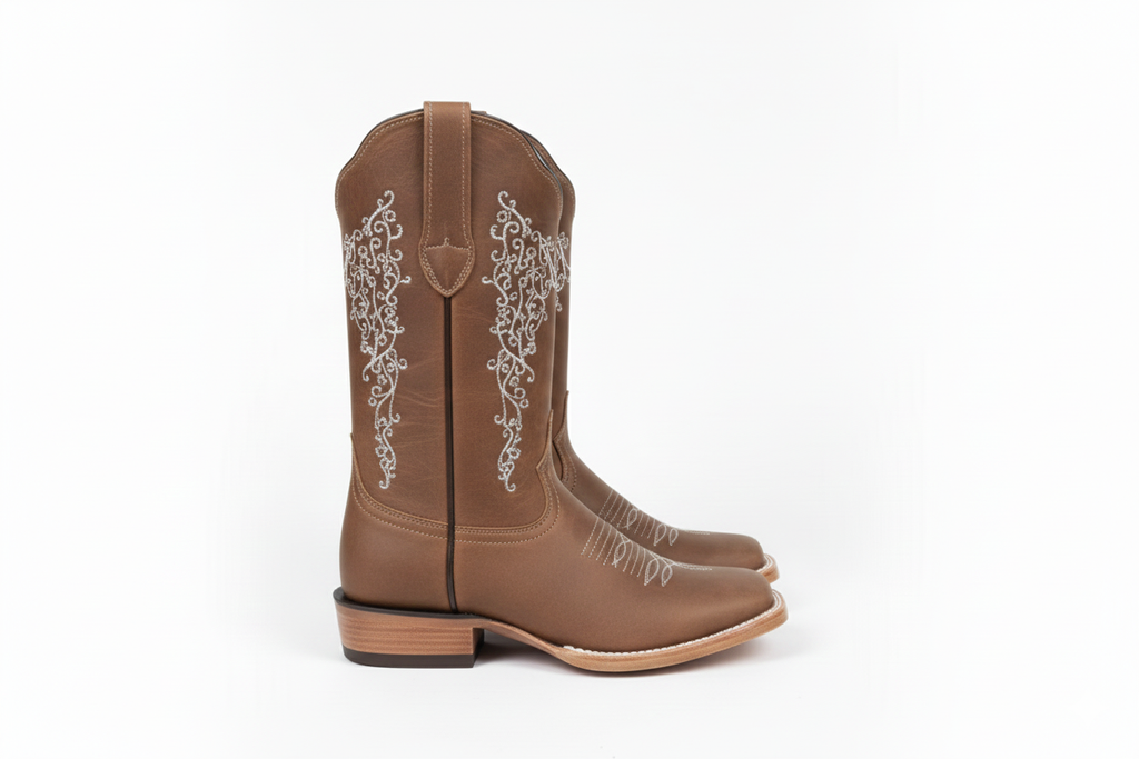 EMBROIDERED SUEDE FLOWER BOOTS