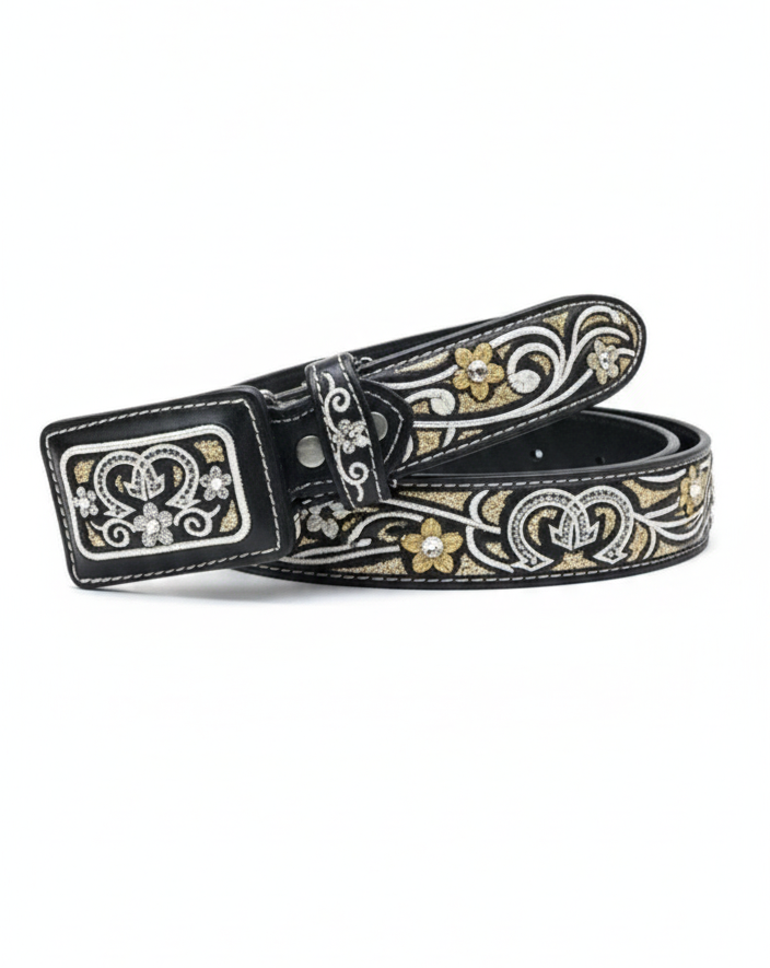 Gold Flowers Belt