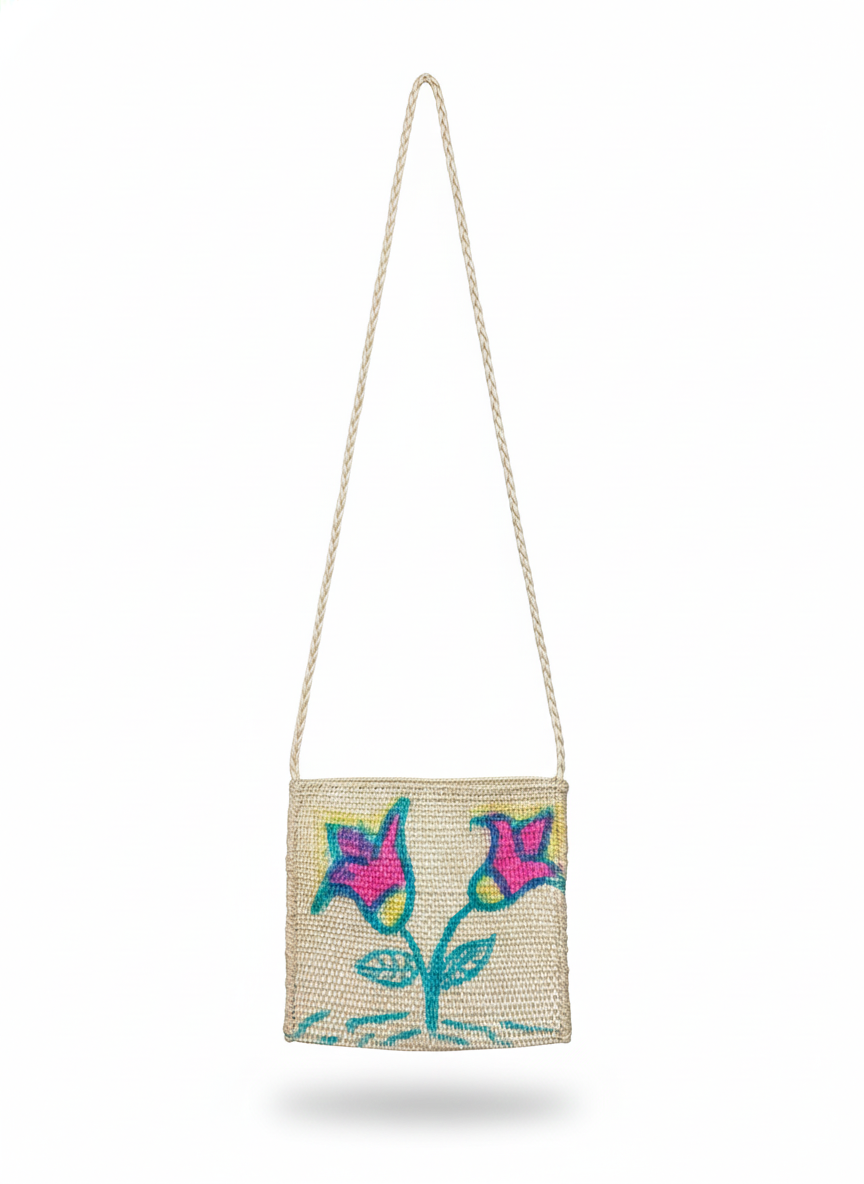 Canva Flower HandDrawn Purse