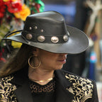 Black Leather Hat