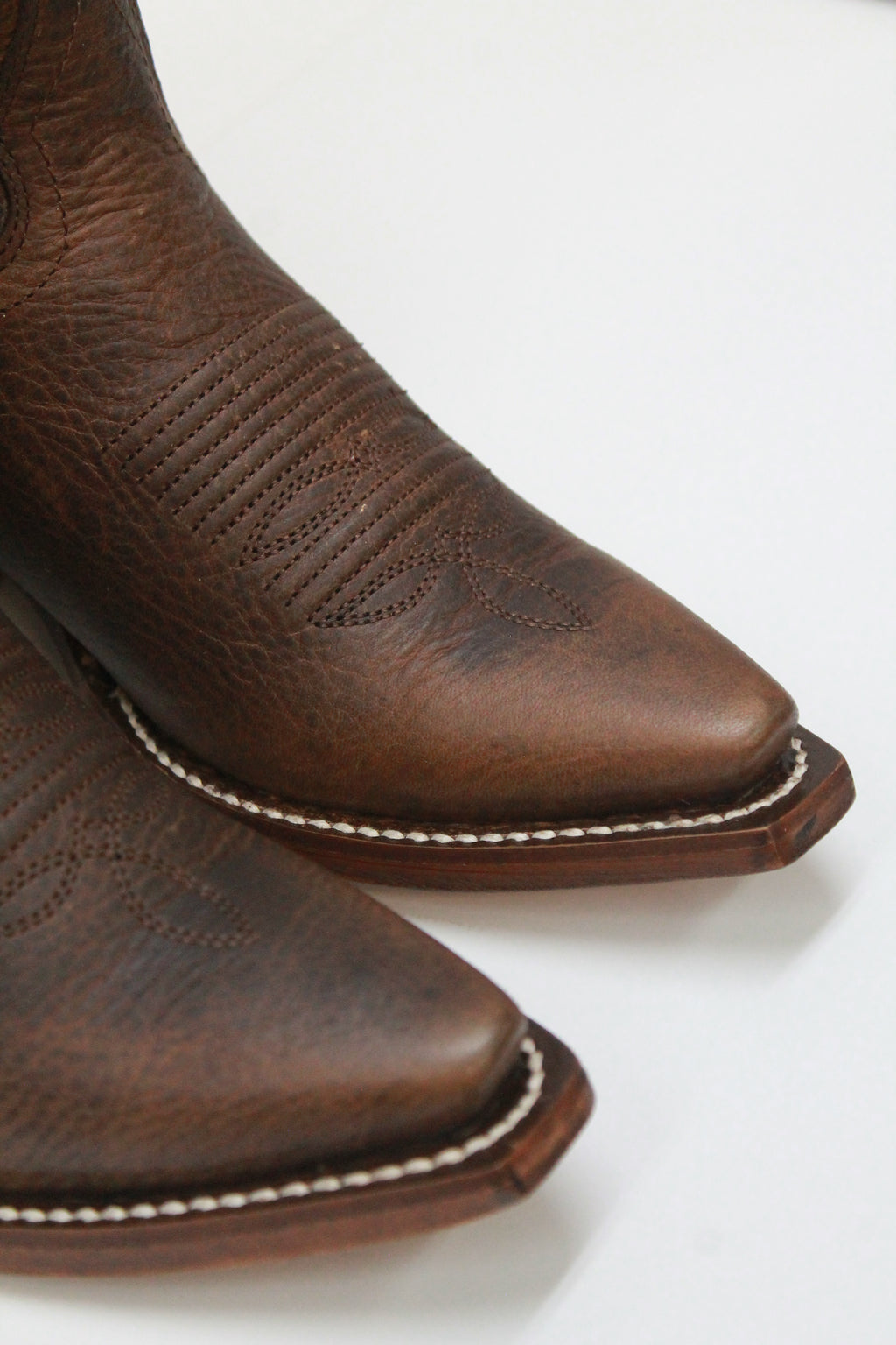 BROWN PLAIN LEATHER SNIP TOE