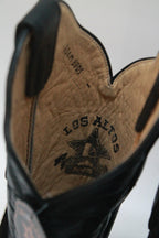 BLACK PLAIN LEATHER SNIP TOE