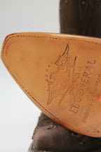 BROWN MEDIUM STUDDED BOOTS