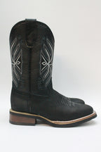Junior Black Square Toe Boots