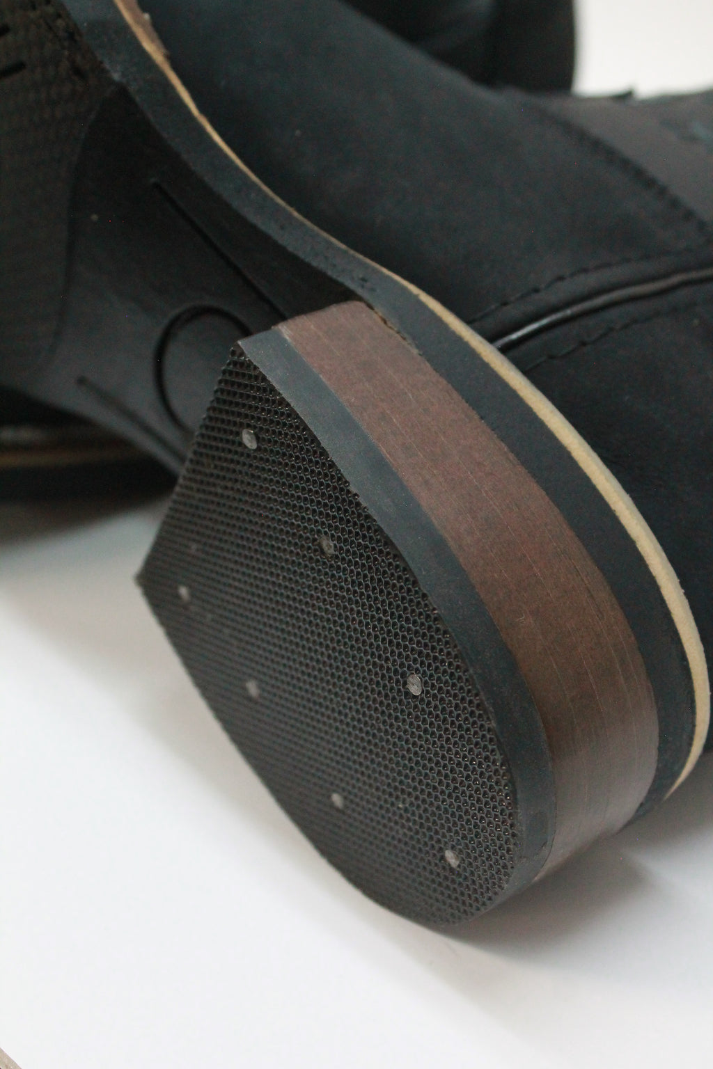 Junior Black Square Toe Boots