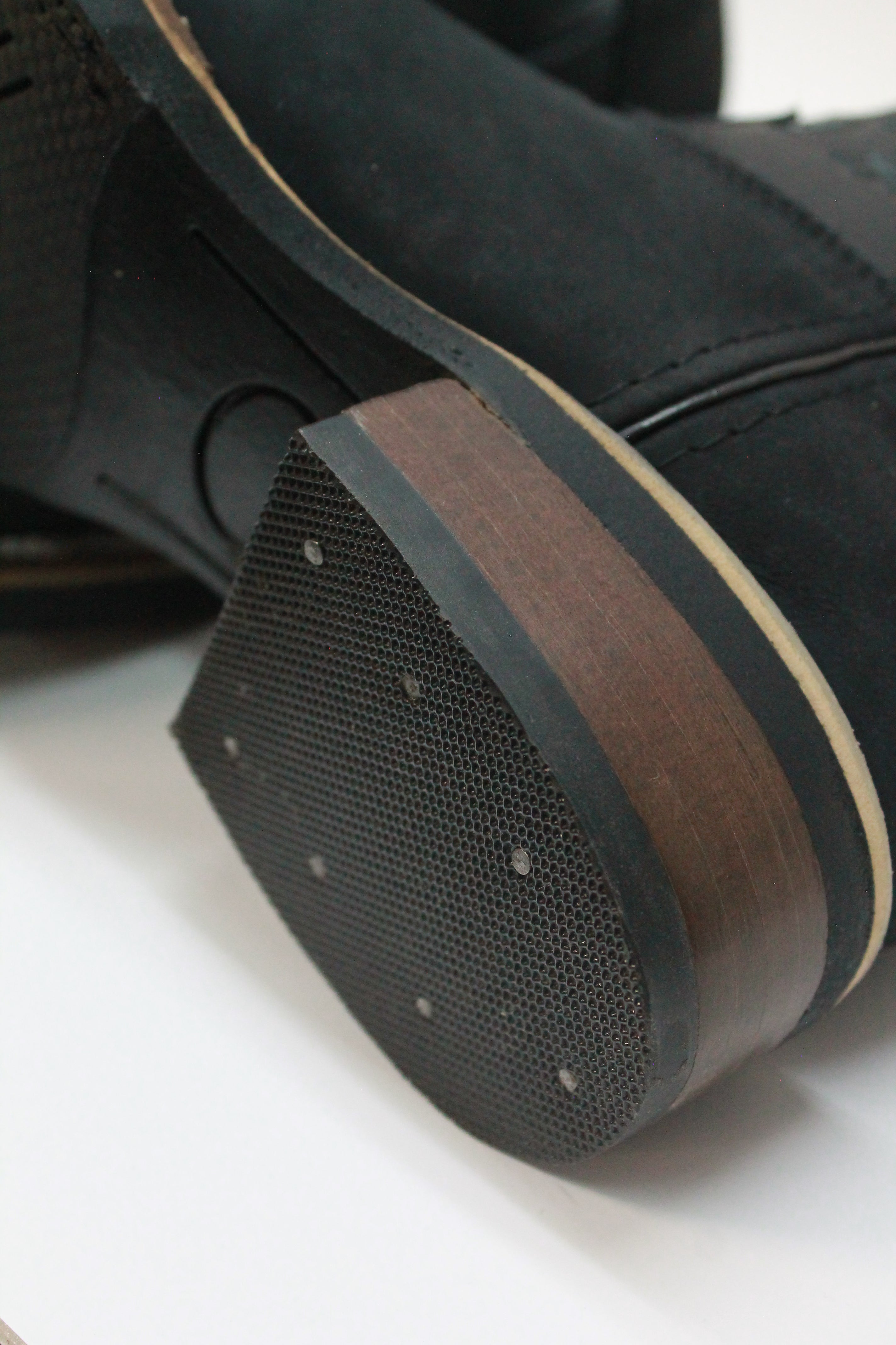 Junior Black Square Toe Boots