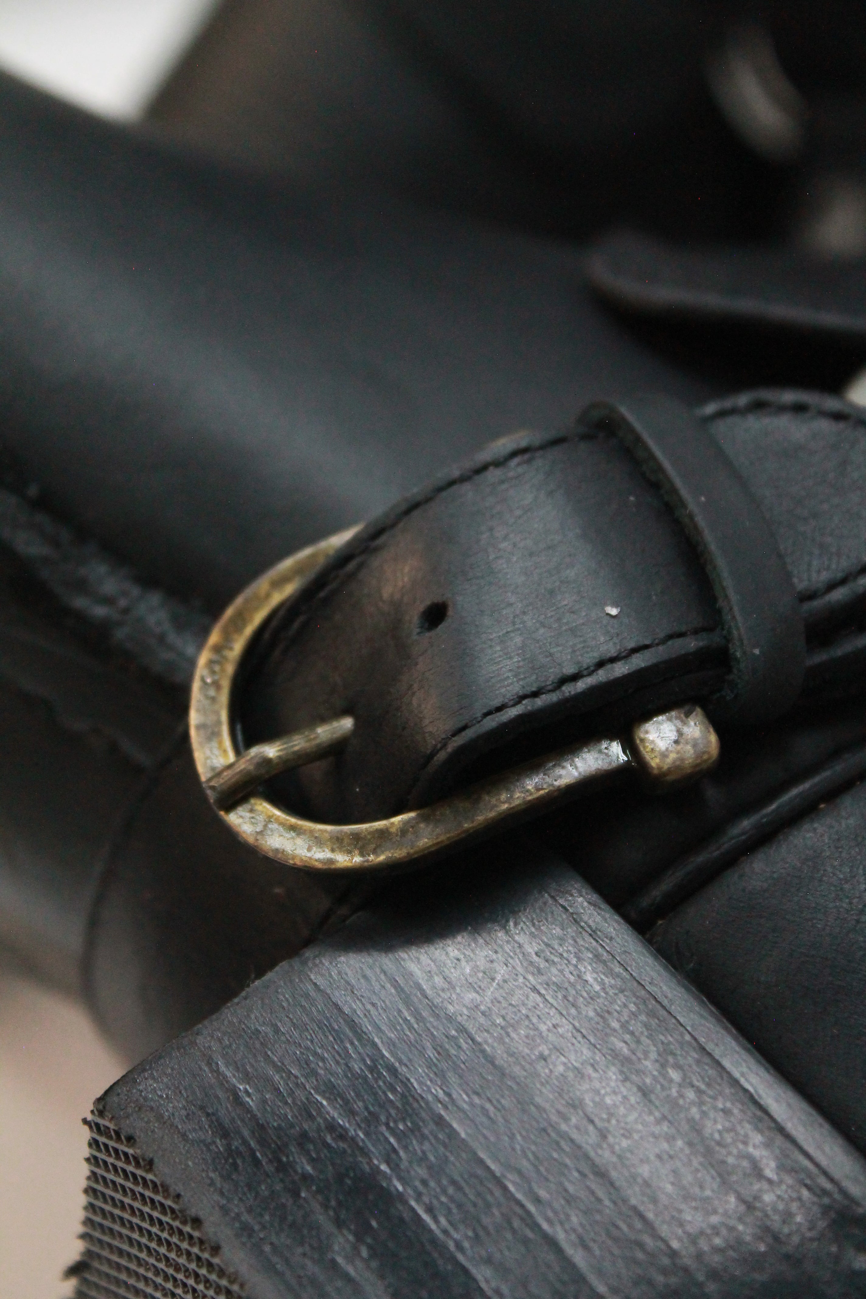 Black Biker Boots Pink Leather