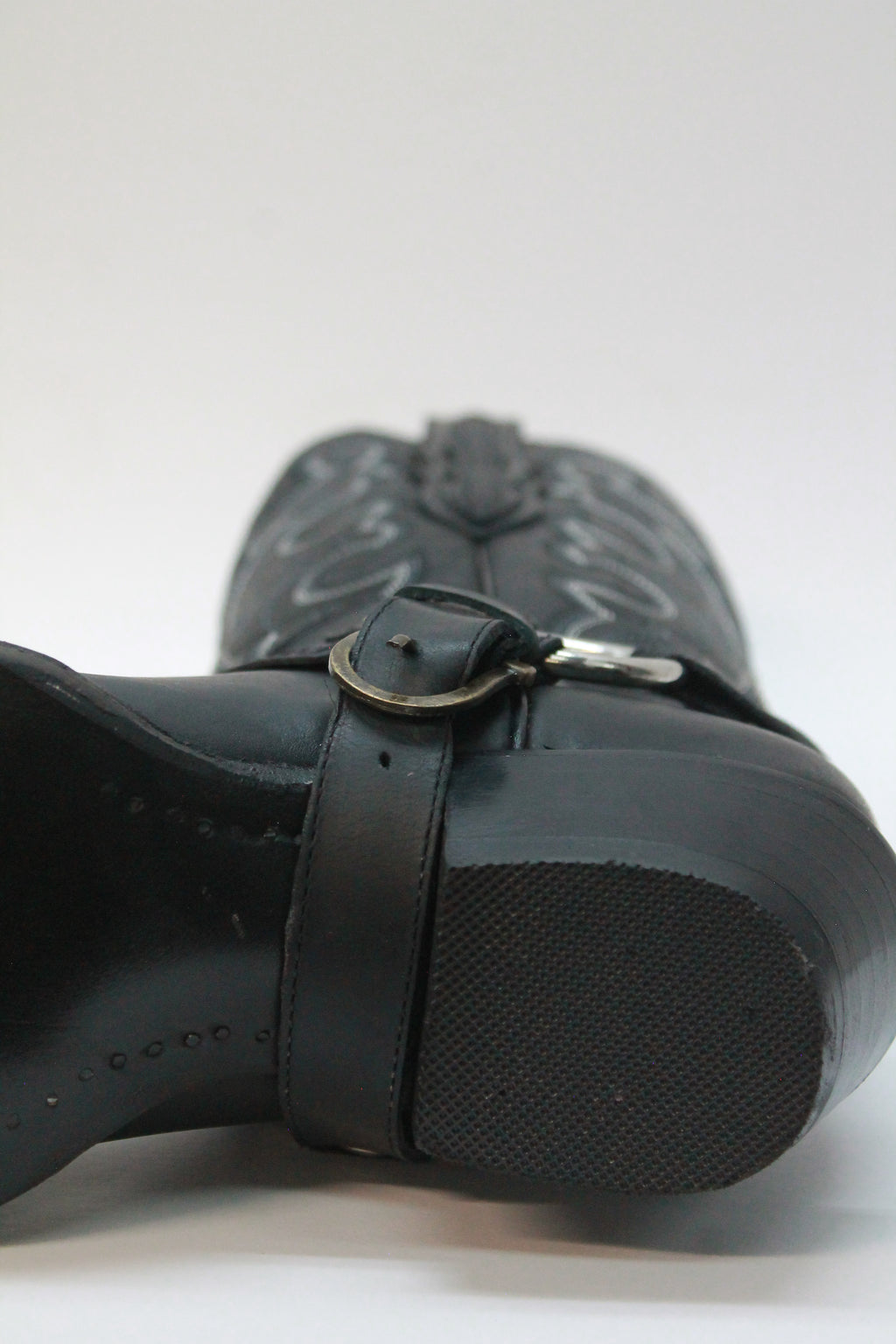 Black Biker Boots Pink Leather