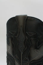 Patch Leather Men's Black Boots