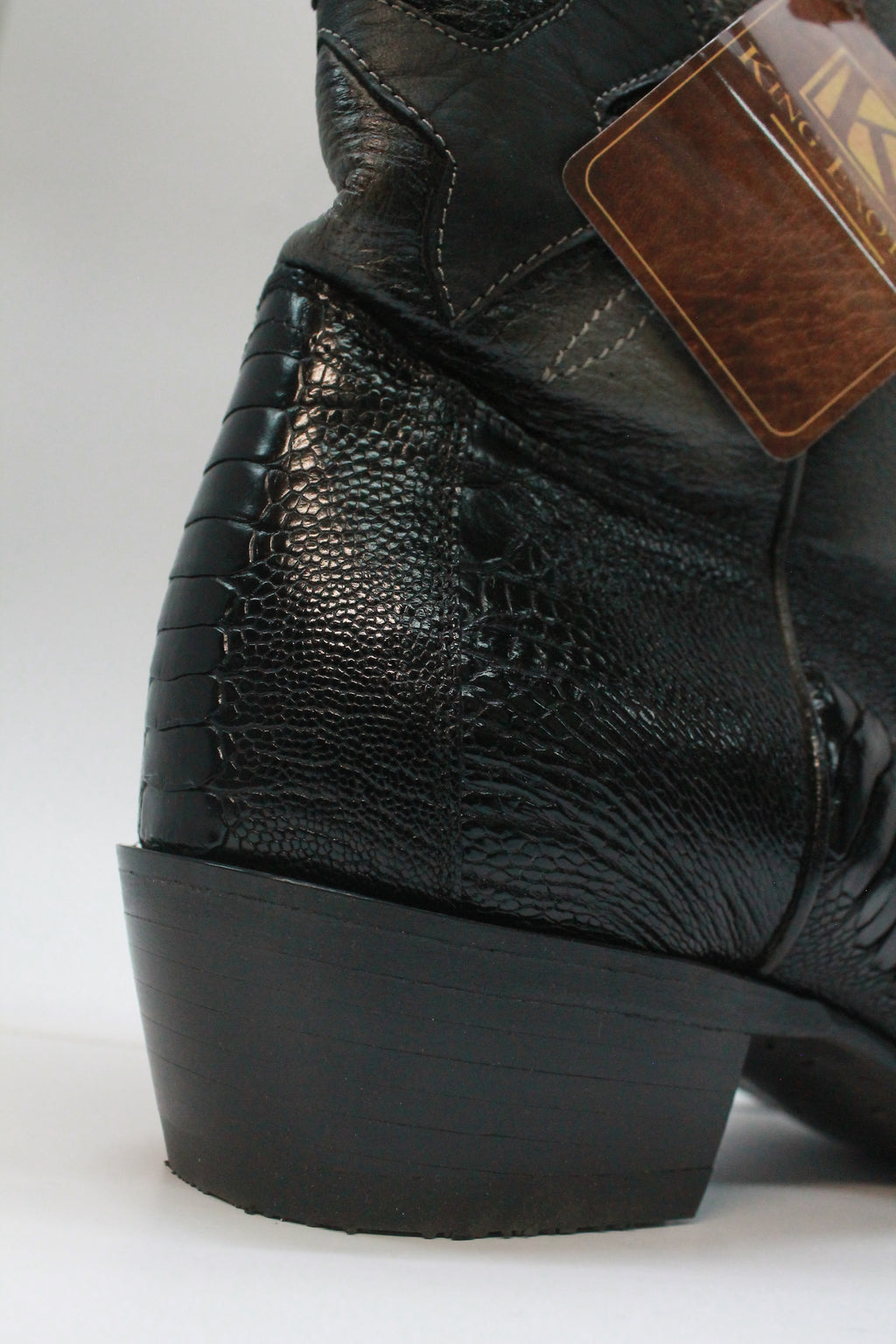 Patch Leather Men's Black Boots