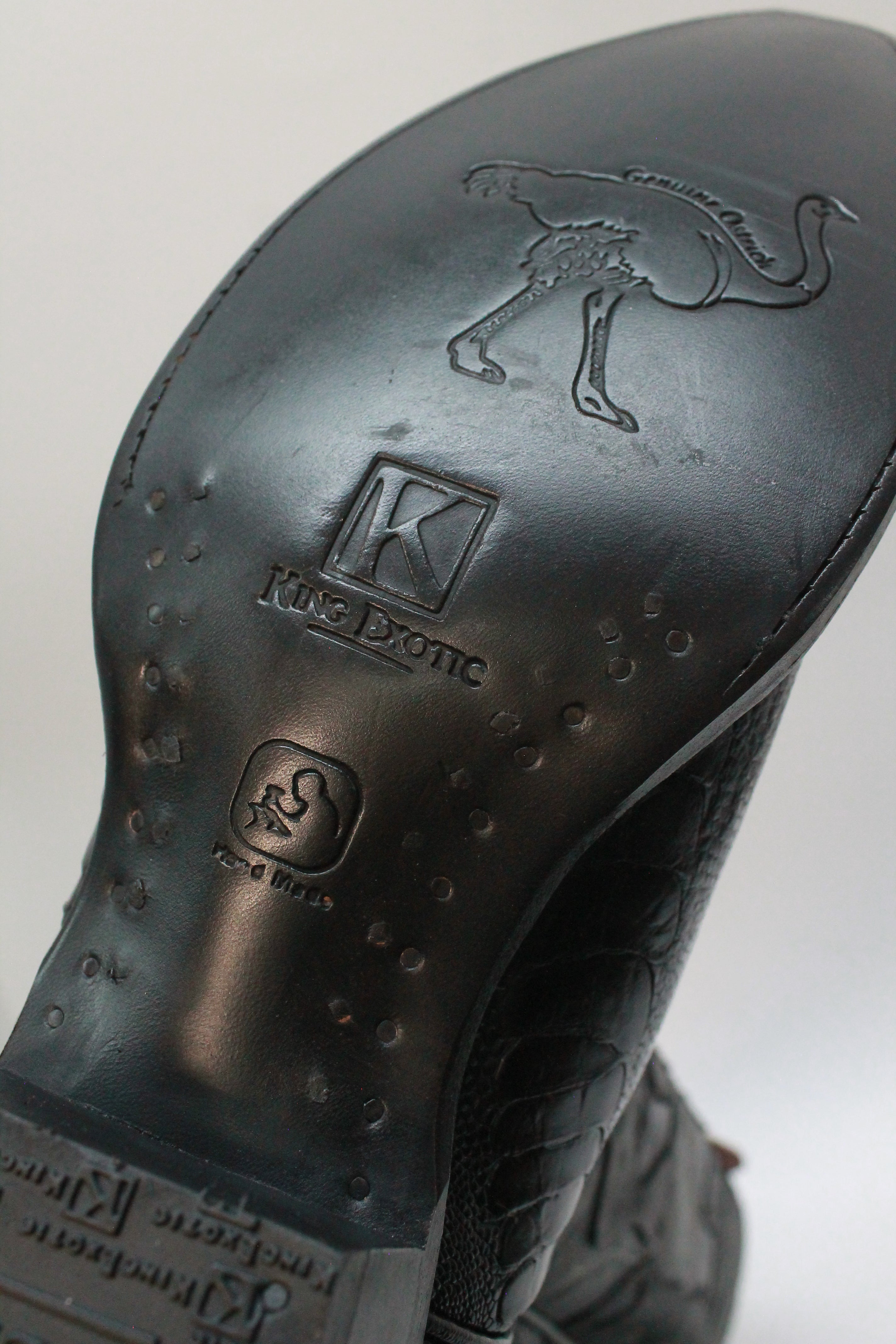 Patch Leather Men's Black Boots