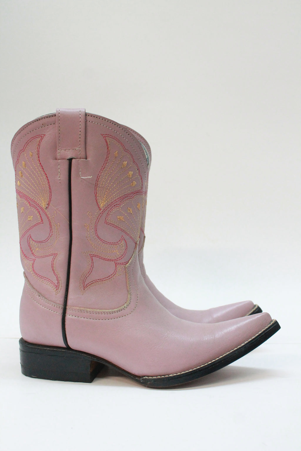 Girls Pointy Pink Boots