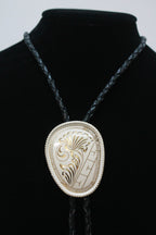 Two Tone Floral Bolo Tie