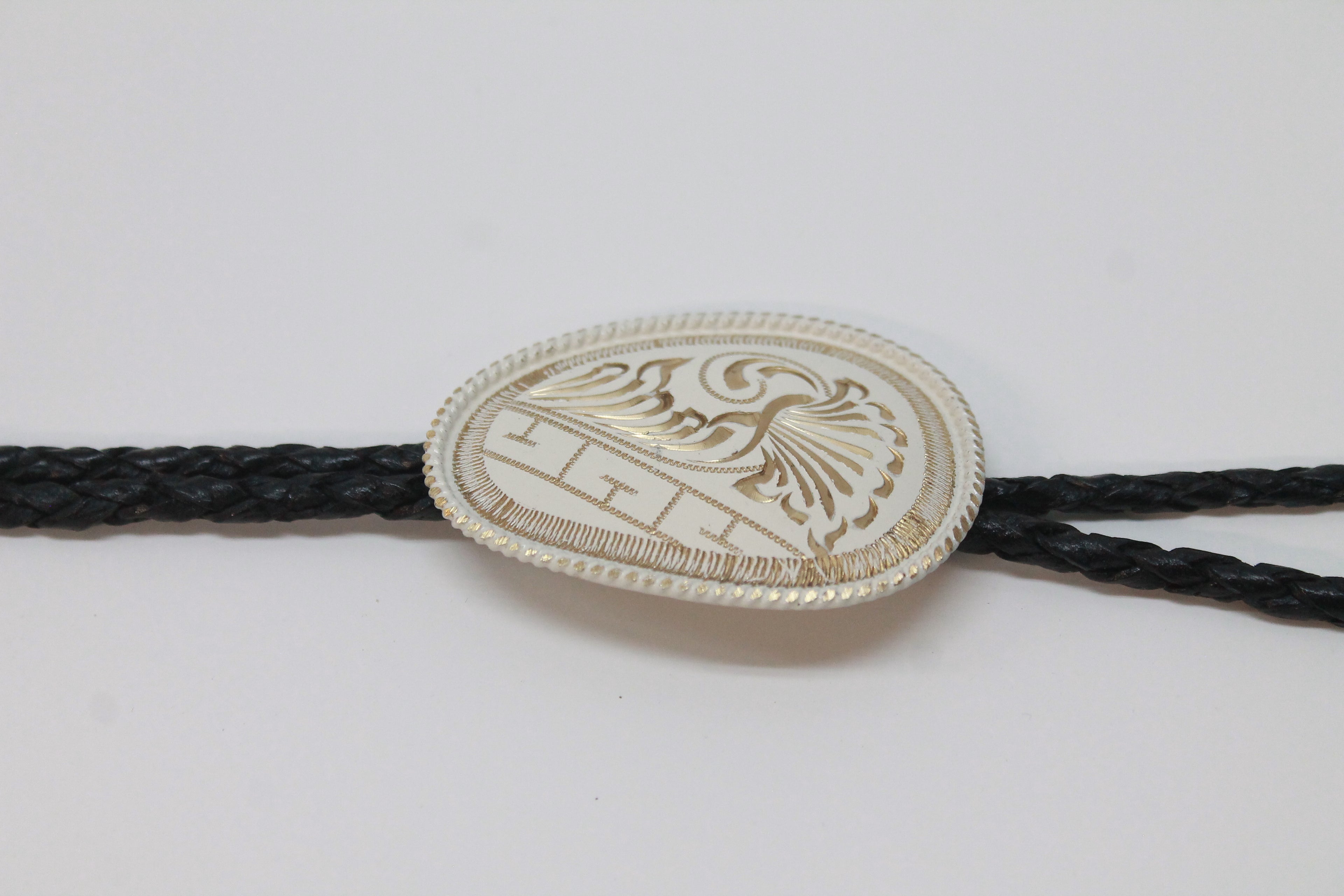 Two Tone Floral Bolo Tie