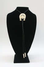 Two Tone Eagle & Horseshoe Bolo Tie