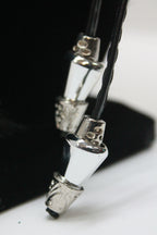 "E" Initial Bolo Tie - Gold and Silver Plated