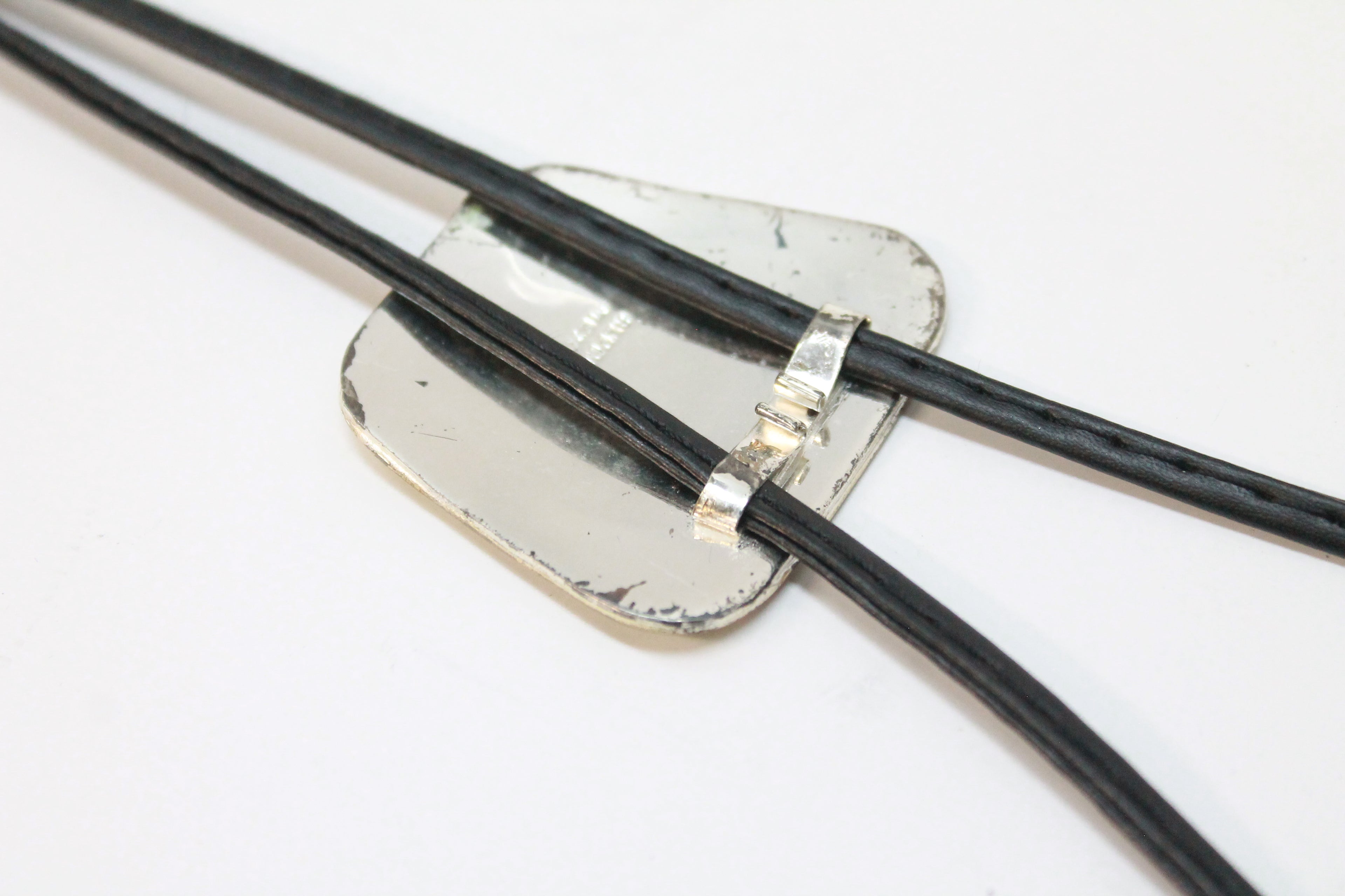 "E" Initial Bolo Tie - Gold and Silver Plated