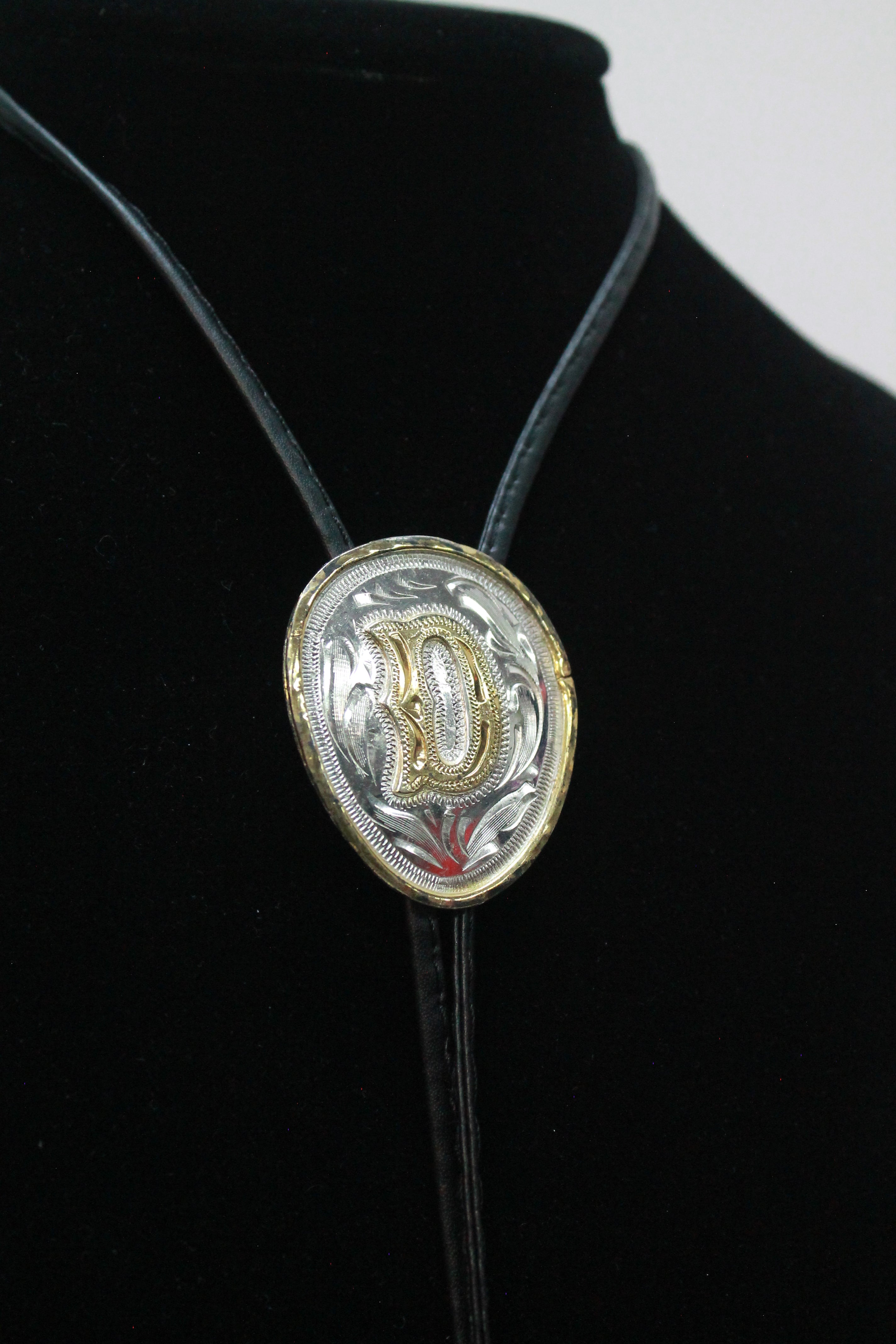 "D" Initial Bolo Tie