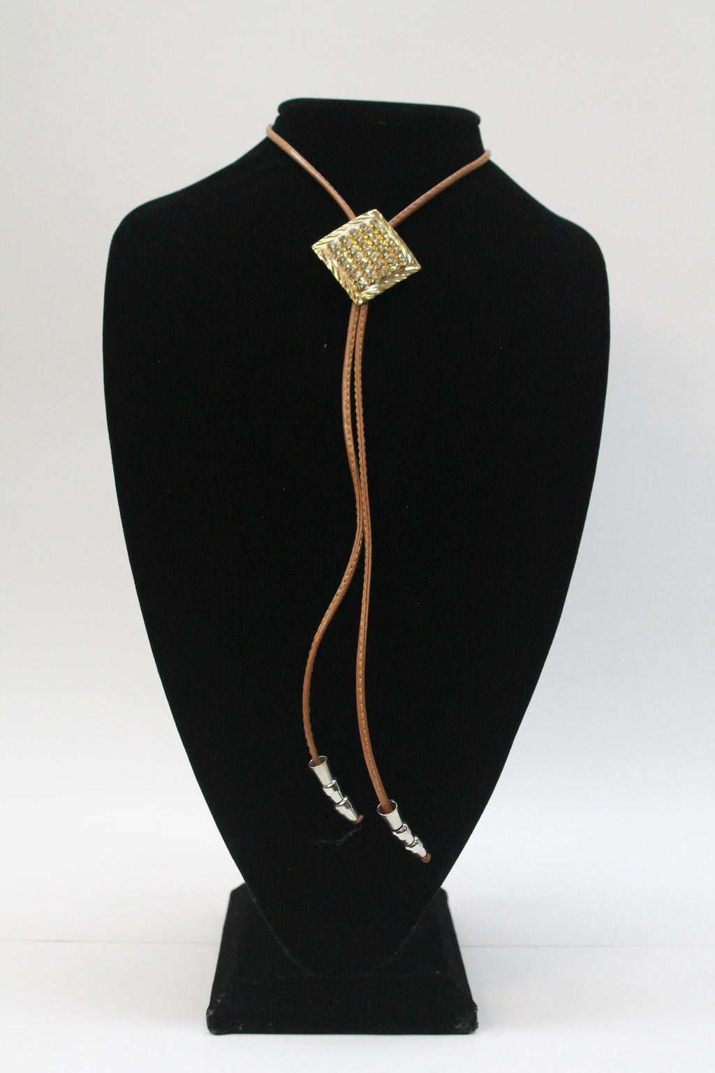 "Diamonds on Diamond" Bolo Tie