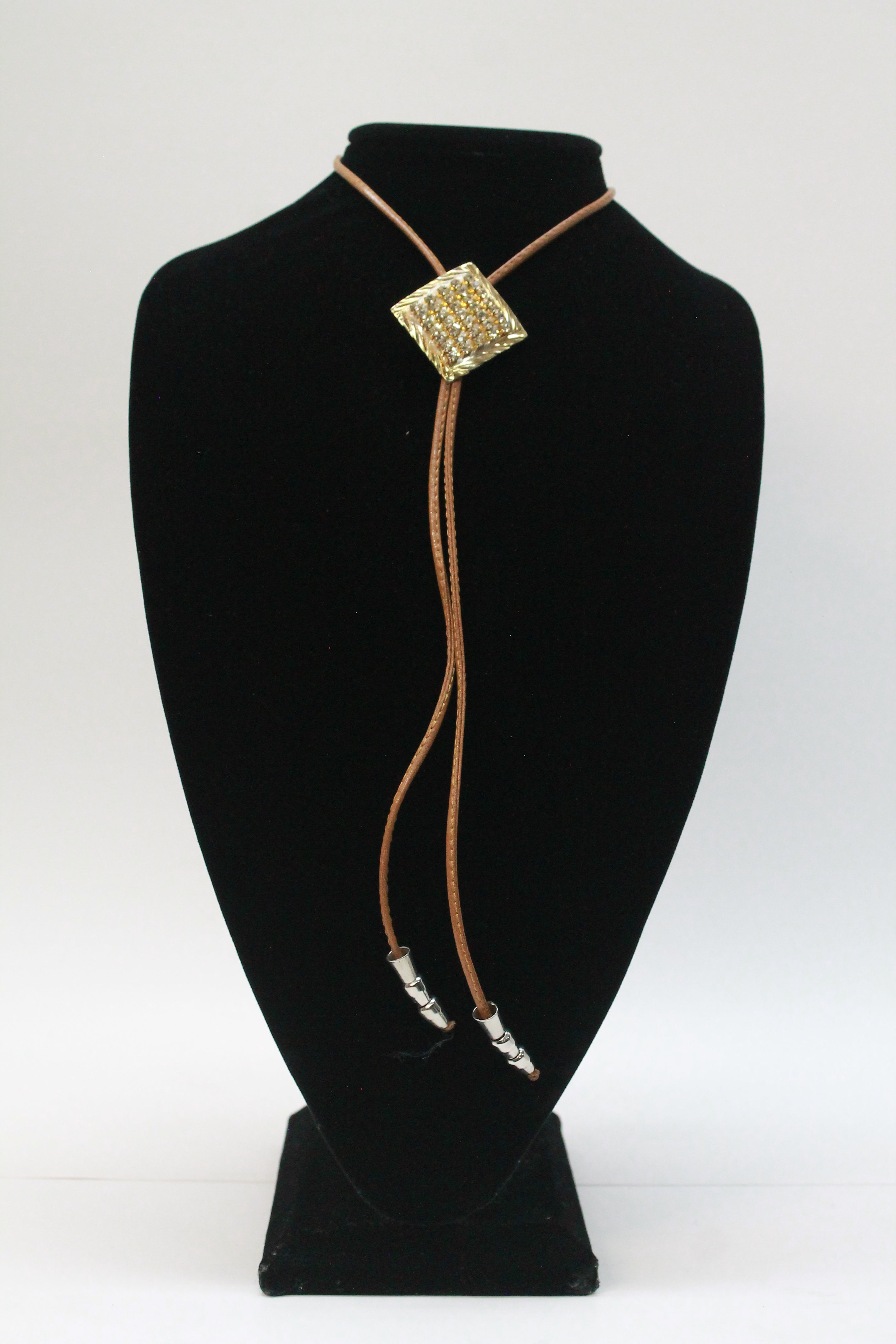 "Diamonds on Diamond" Bolo Tie