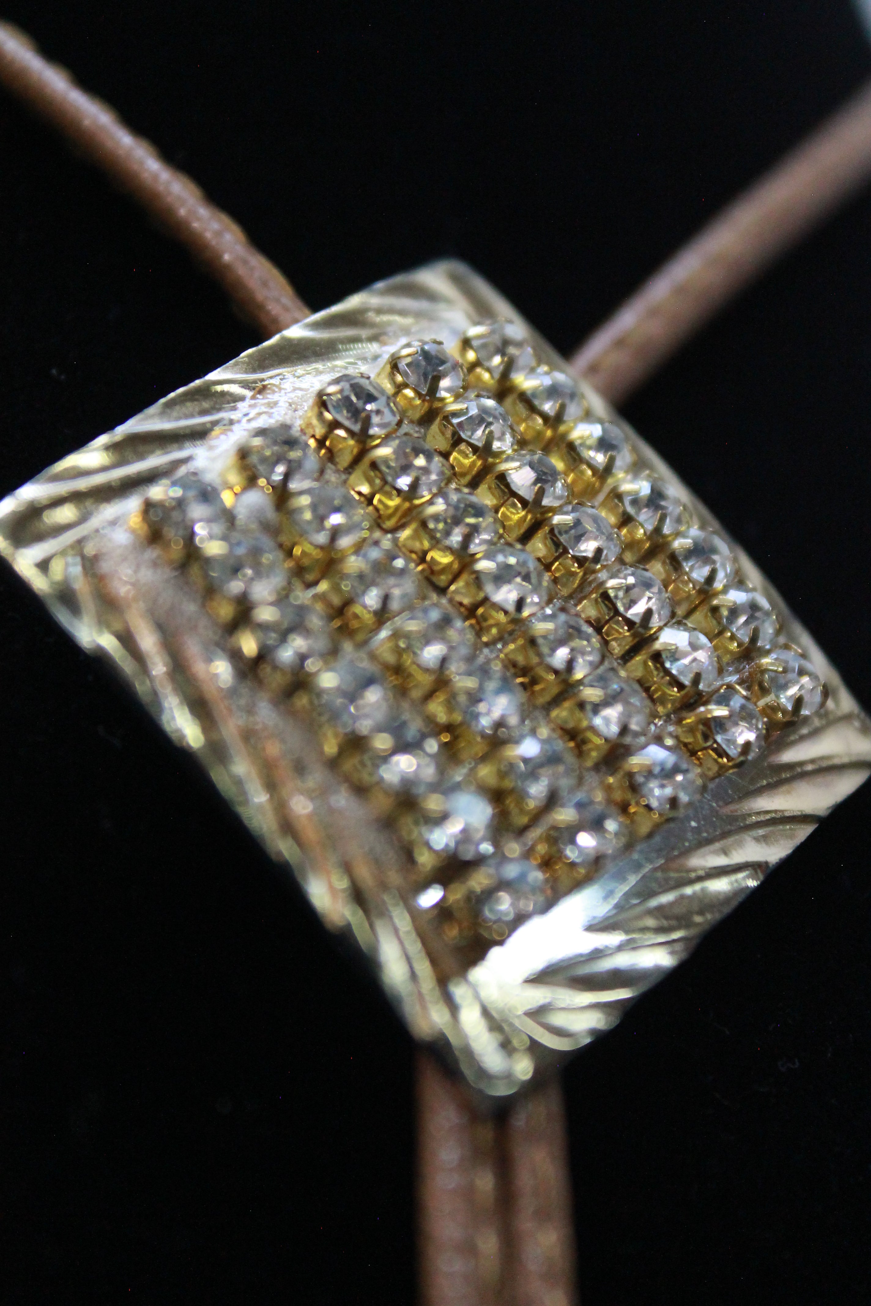 "Diamonds on Diamond" Bolo Tie