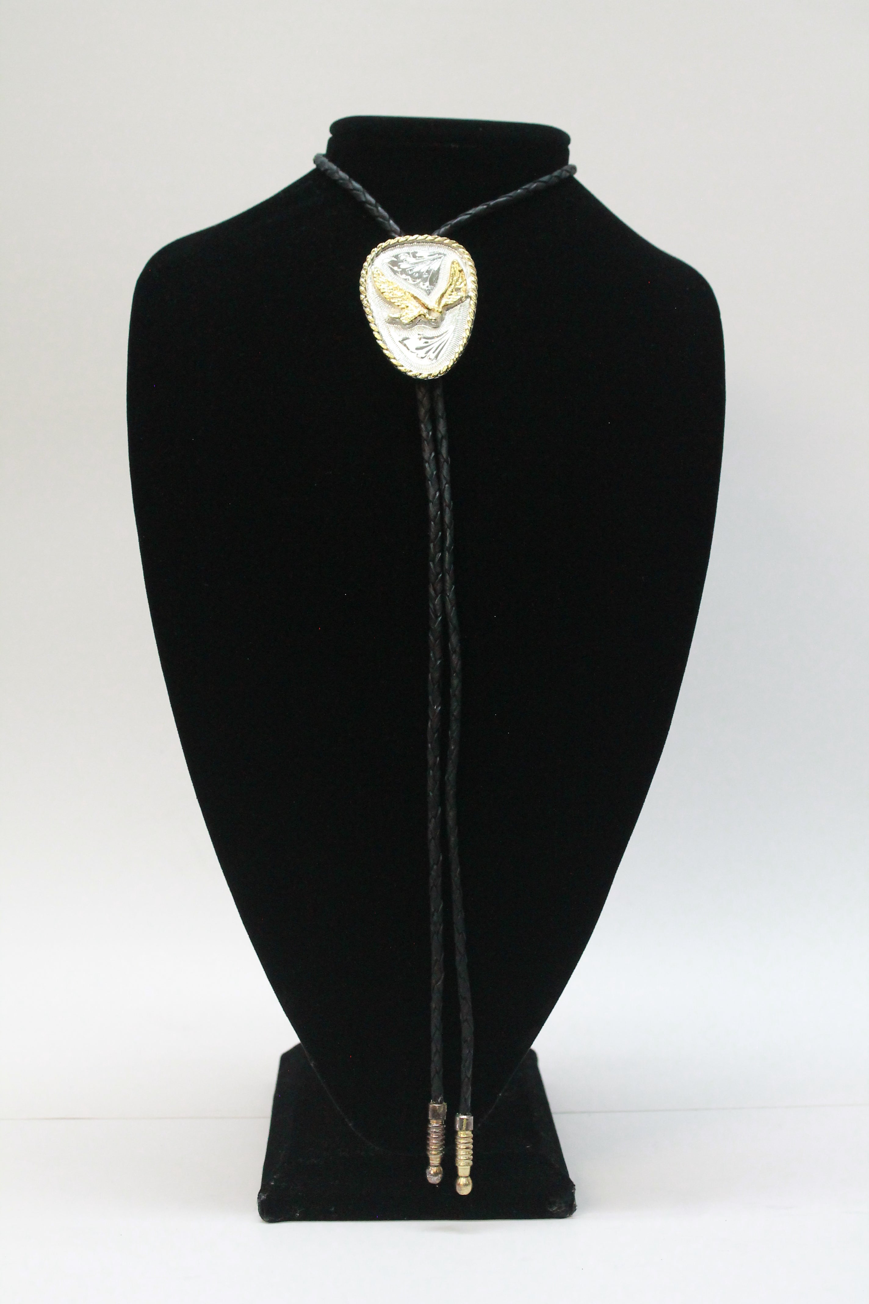 Two Tone Eagle Bolo Tie