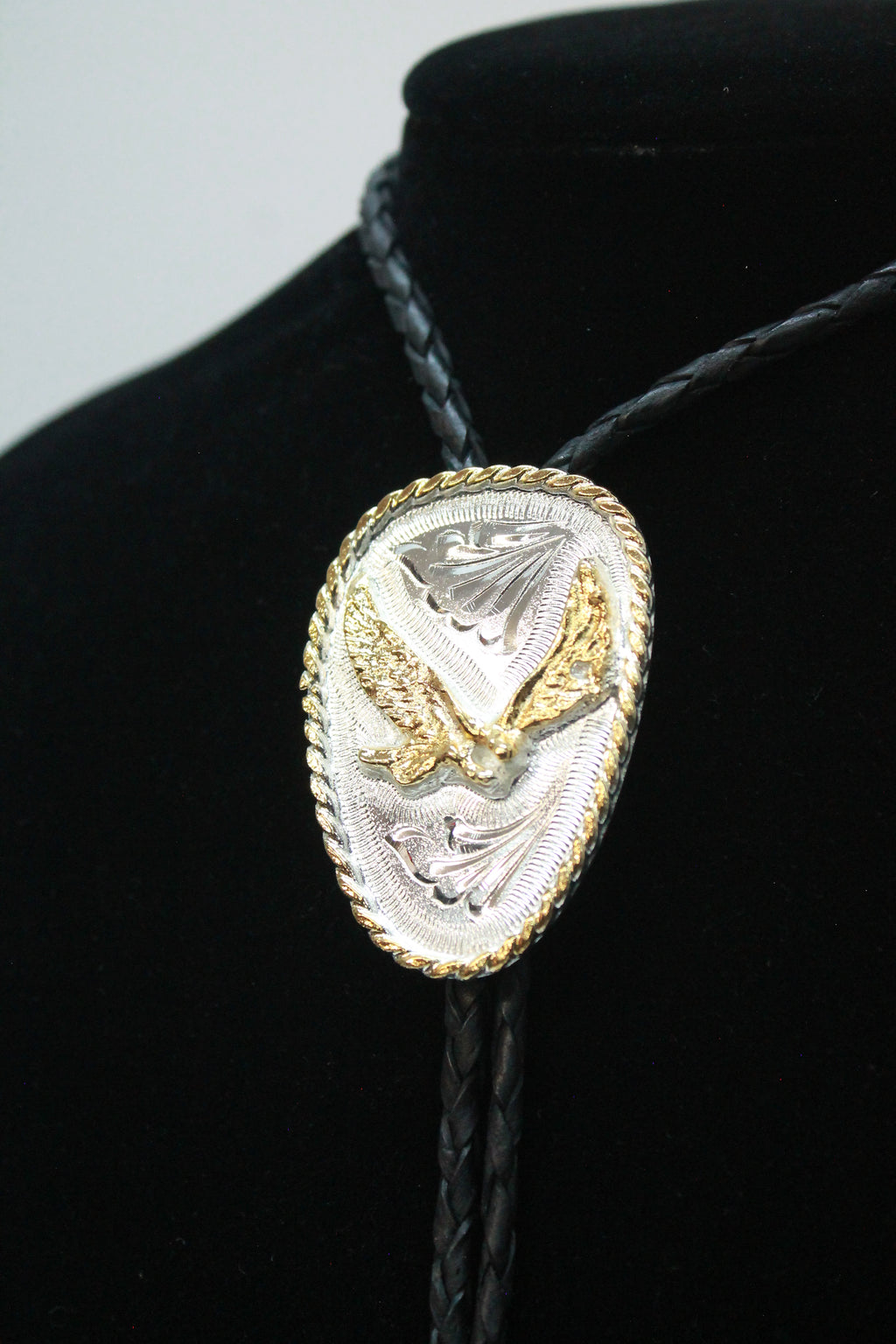 Two Tone Eagle Bolo Tie