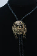 Two Tone Longhorn & Horseshoe Bolo Tie