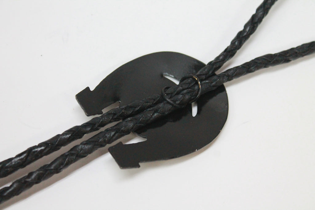 Two Tone Longhorn & Horseshoe Bolo Tie