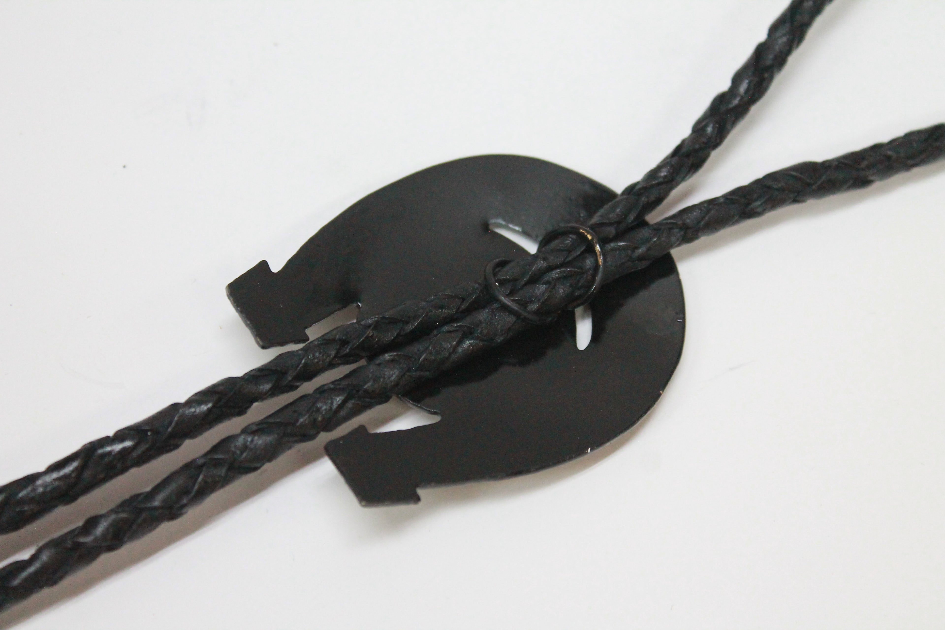 Two Tone Longhorn & Horseshoe Bolo Tie