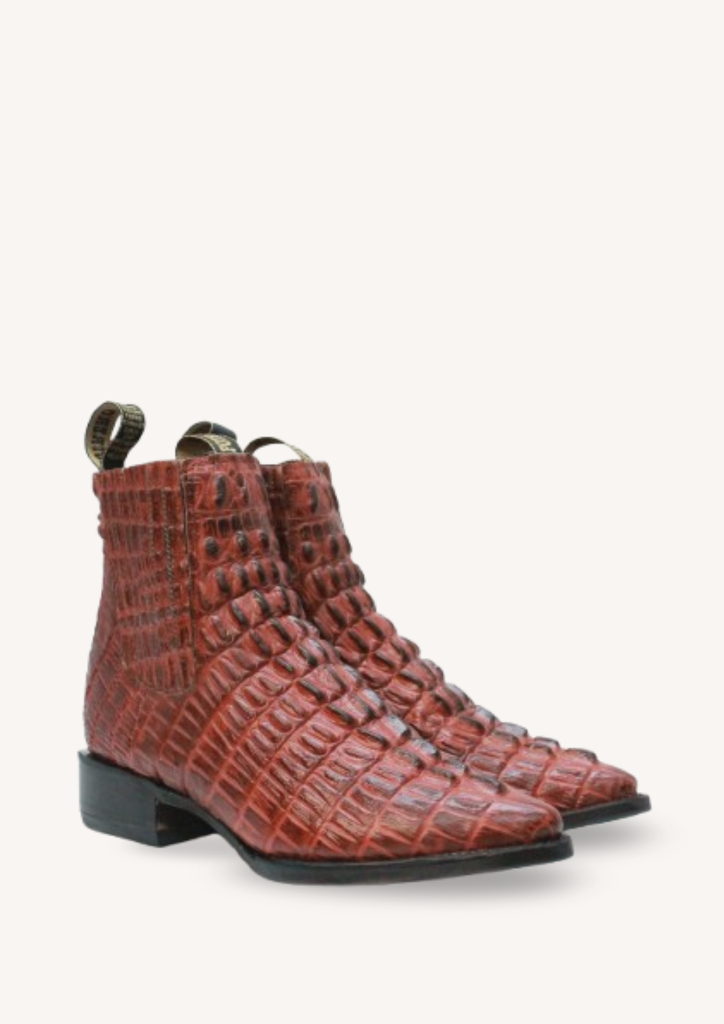 Crocodile Print Men's Ankle Boot