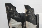 KNEE HIGH COWHIDE LEATHER BOOTS