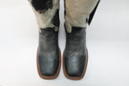 KNEE HIGH COWHIDE LEATHER BOOTS