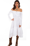 Long Cotton Bell Sleeve Dress