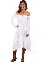 Long Cotton Bell Sleeve Dress