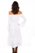 Long Cotton Bell Sleeve Dress