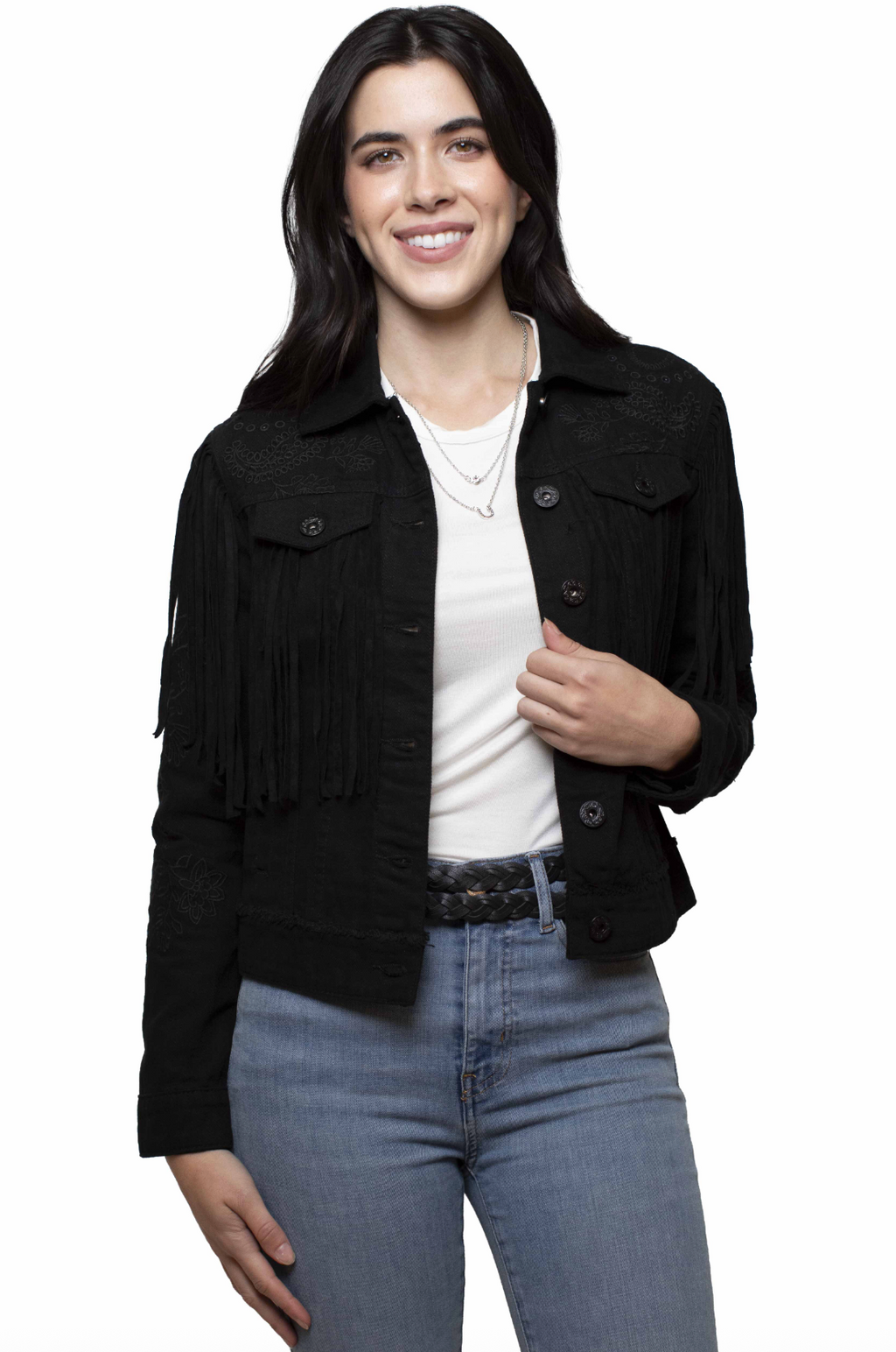 Jean Jacket With Fringe