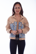 Two Tone Studded Jean Jacket