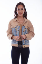 Two Tone Studded Jean Jacket