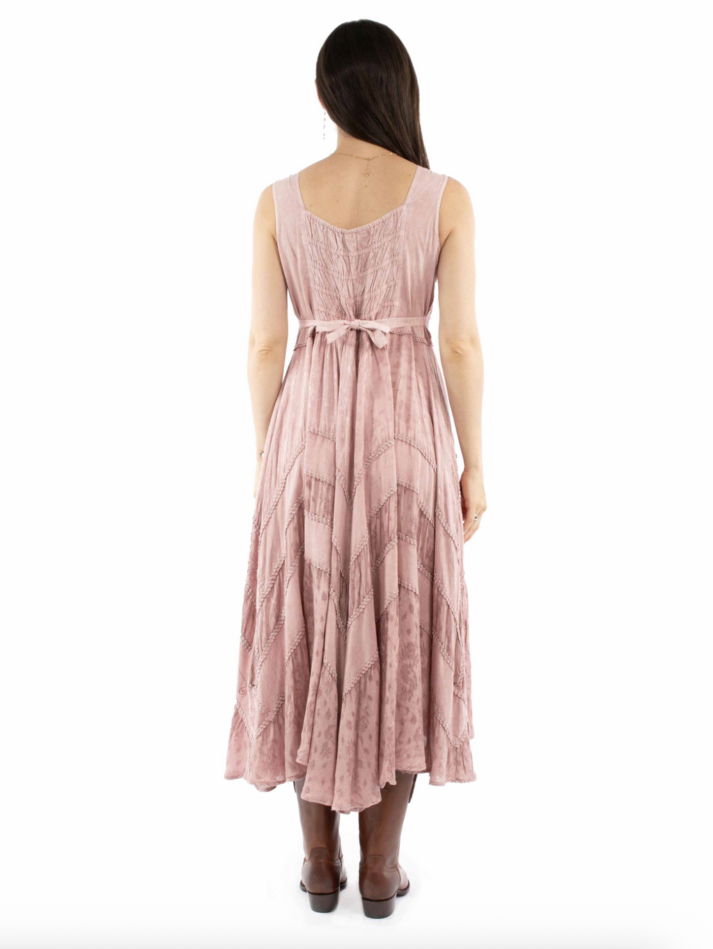 Lace-Up Sleeveless Dress