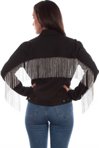 Rhinestone Tassel Jean Jacket