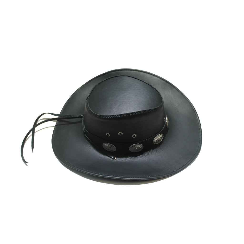 Black Leather Hat