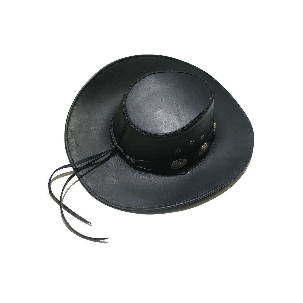 Black Leather Hat